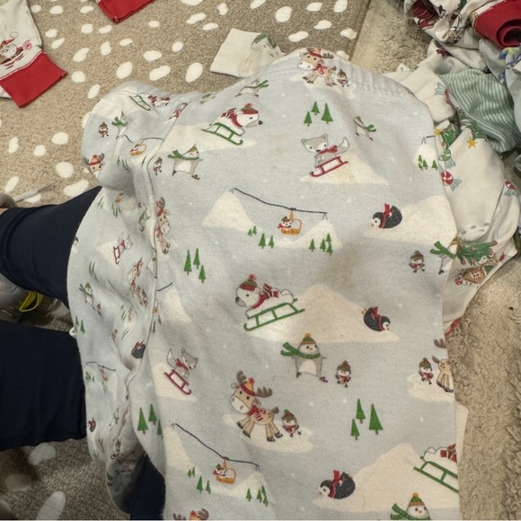 Lot of 13 Pima pajamas set long sleeve tee pants TBBC Santa toddler magnolia boy - Picture 11 of 14